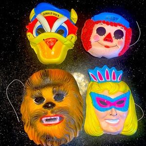 Vintage Halloween Masks As Is